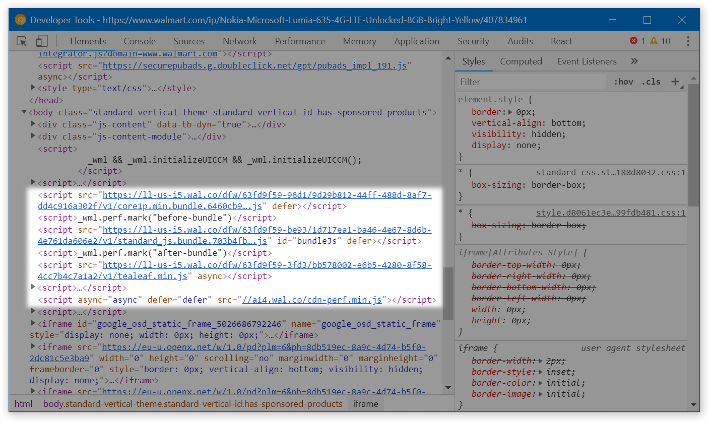 Тег script. Style="display:none. Js Style.visibility: hidden. Параметры html запроса iframe=true. Async vs defer.